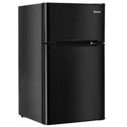3.2 cu ft. Compact Stainless Steel Refrigerator-Black - Color: Black