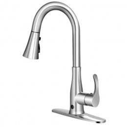 Touchless Kitchen Faucet with 360?Â° Swivel Single Handle Sensor and 3 Mode Sprayer