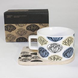 SYNC - [Glossy Ganoderm ] Espresso Cup / Wood Coaster (2.5 inch height)