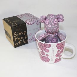 SYNC - [Flower Pink] Stuffed Bear Mug (3.3 inch height)