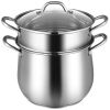 Good Helper In The Kitchen 2-Tier Stainless Steel Steamer Pot Saucepot