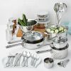 Stainless Steel Cookware and Kitchen Combo Set 52-piece