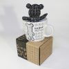 SYNC - [Black Clock] Stuffed Bear Mug (3.3 inch height)