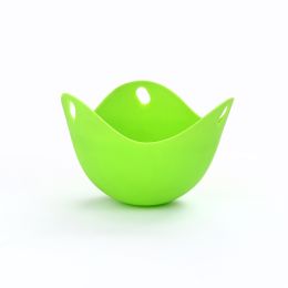 1pc Silicone Egg Cooker; Kitchen Cooking Tool 2.55x3.54inch (Color: Green)