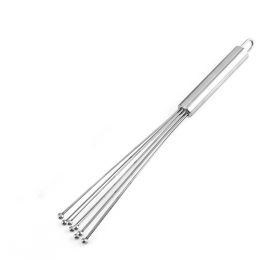 1pc Stainless Steel Egg Whisk Manual Whisk Whisk Set Kitchen Whisk For Cooking; Mixing; Beating; Stirring (size: 12 Inches)