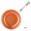 Frying Pan Nonstick 20 24 28cm Frying Pan with Ceramic Titanium Coating Round Copper Egg Pan Kitchen Cookware